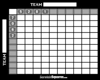 Basketball Squares Pool Scratch Off