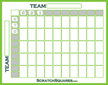 Scratch-Off 50 Square Footballl Grid